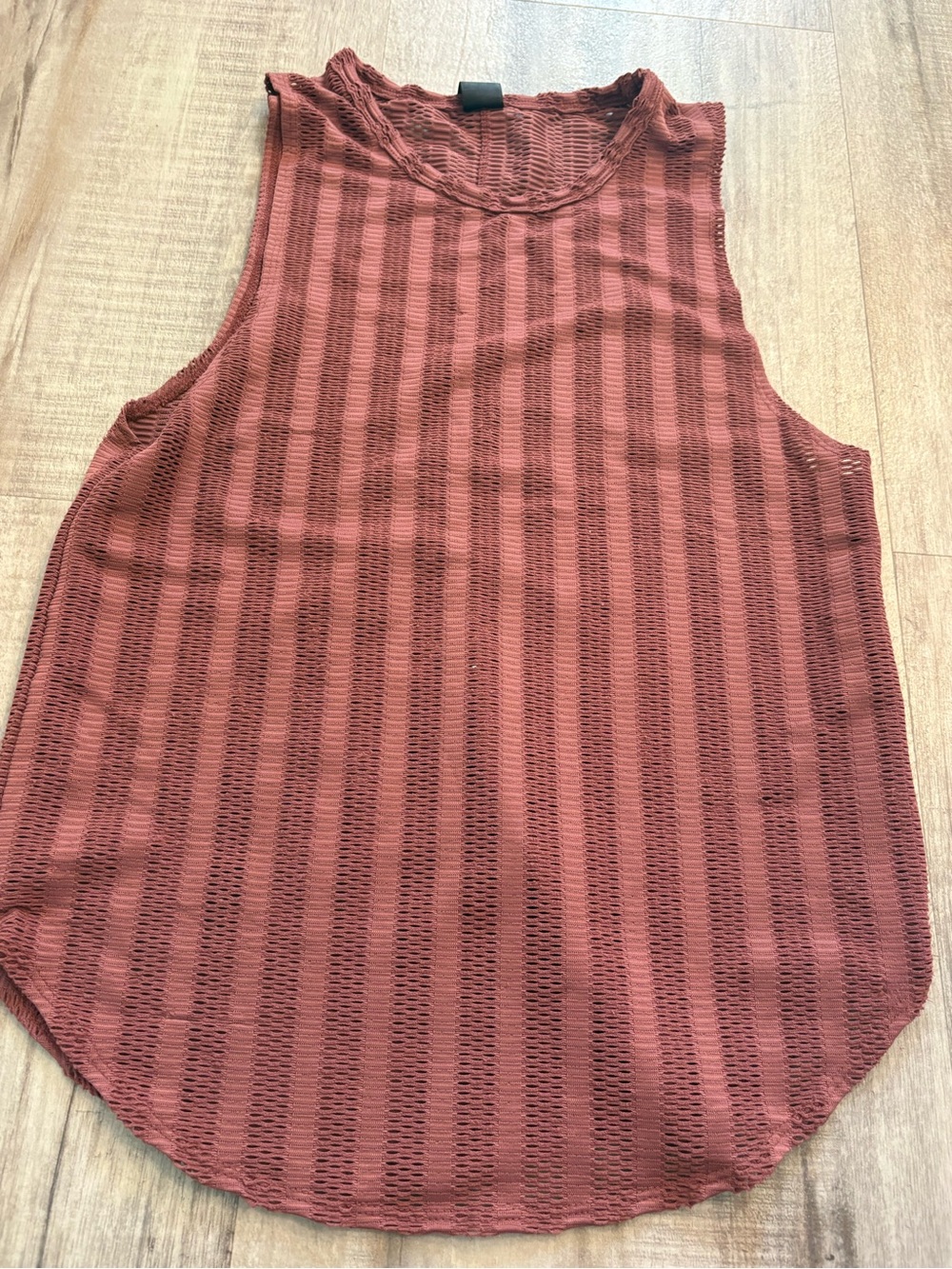 Strut This Mauve Mesh Tank